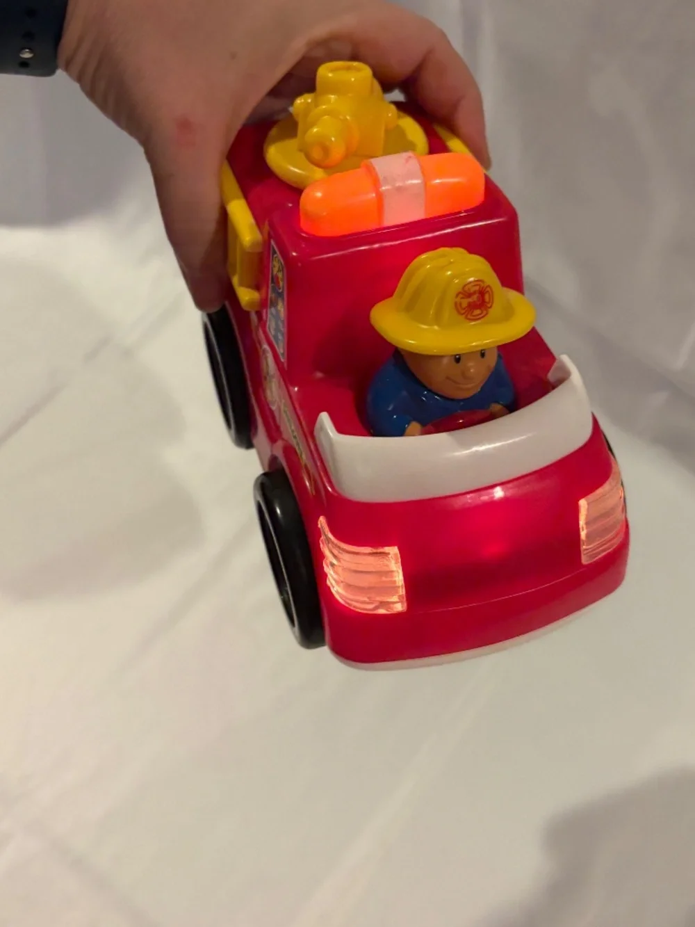 1998 Shelcore Lights and Sound Fire Truck Toy Vintage 7